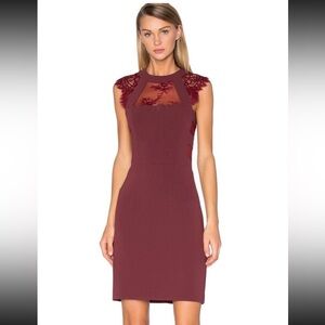 The Kooples Exquisite Maroon Lace Dress XS